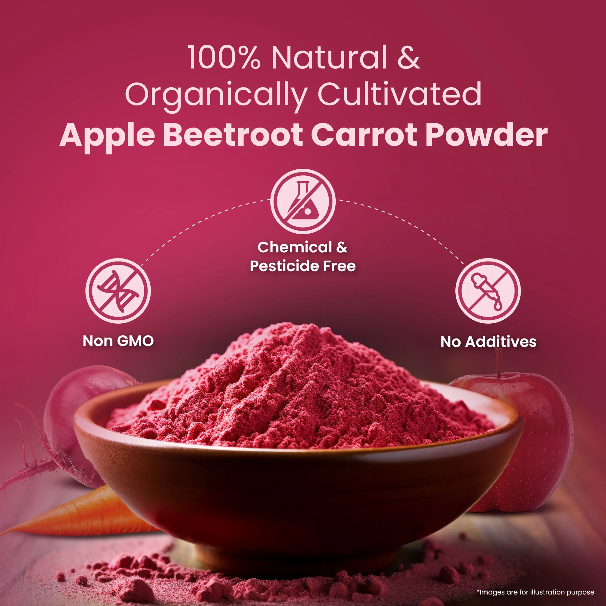 Apple Beetroot Carrot & Ashwagandha Powder 200gm each | Tin Combo - Image 4